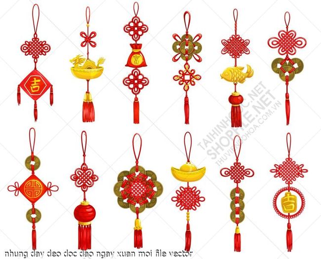 nhung day deo doc dao ngay xuan moi file vector
